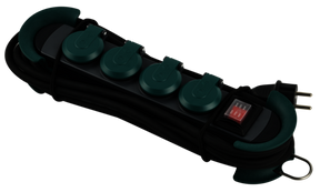 HOOK Outdoor 4xCEE7/3 verde 4,0m CEE7/7