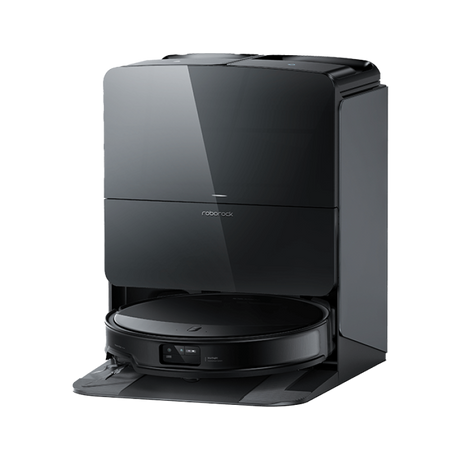 Robot de aspirare Roborock Saros 10R, statie de andocare multifunctionala 10-in-1, aspirator, mop si statie inteligenta cu golire automata, sistem autonom StarSight 2.0, mapare 3D, Lidar, negru