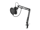 Microfon Genesis Radium 400 G2 Studio, tip condenser, model cardioid, suport fix, conectivitate USB-C, USB-A, raspuns in frecventa 20 - 20000 Hz, sensibilitate -29 dB, lungime cablu 250 cm, negru