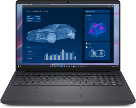Laptop Workstation DELL Pro Max 16, cu procesor Ryzen AI 7 PRO 350, 16'' IPS, 32 GB LPDDR5x, 1 TB SSD, NVIDIA RTX PRO 1000, 8GB GDDR7, Windows 11 Pro