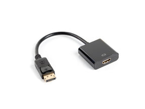 Cablu adaptor DisplayPort(M) 1.2  HDMI(F) 10 cm negru