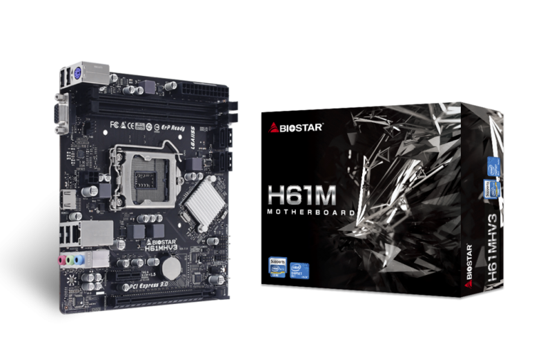 Placa de Baza BIOSTAR H61MV3 7.0 LGA 1155, 2x DDR3, 1x VGA 1x HDMI, 1x PCIE 2.0 x1 1x PCIE 3.0 x16, 4x SATA II 3GB/s, mATX