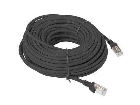 Patch cord Cat.6 UTP 20 m negru, Fluke Passed