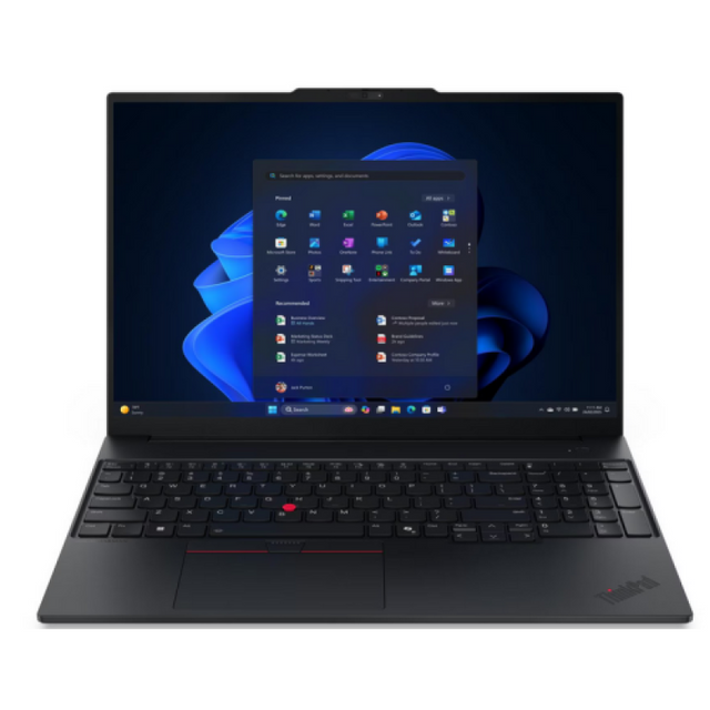 Notebook Business LENOVO ThinkPad E16 Gen 3, cu procesor Intel Core Ultra 7 256V, 16'' WQXGA IPS 120Hz, 16 GB LPDDR5x, 1 TB SSD, Intel Arc 140V, Fr OS