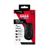 Mouse wireless HP Hyperx Pulsefire Saga Pro, rezolutie 26000 dpi, 6 butoane, HyperX 26K Sensor, Iluminare RGB, baterie 450mAh Li-ion, Autonomie 90 ore, negru