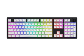 Tastatura wireless Hator Skyfall 100, interfata 2.4GHz, BT5.3, USB, polling rate 1000Hz, capacitate baterie 4000mAh, switch HATOR Aurum Lemon linear, material tasta OMA, buton de control multimedia, sistem de anulare a zgomotului integrat, alb-negru