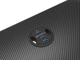 Birou gaming Genesis Holm 200, material MDF, greutate maxima suportata 55kg, 3 x porturi USB 3.0, iluminare RGB, management cabluri, ,negru
