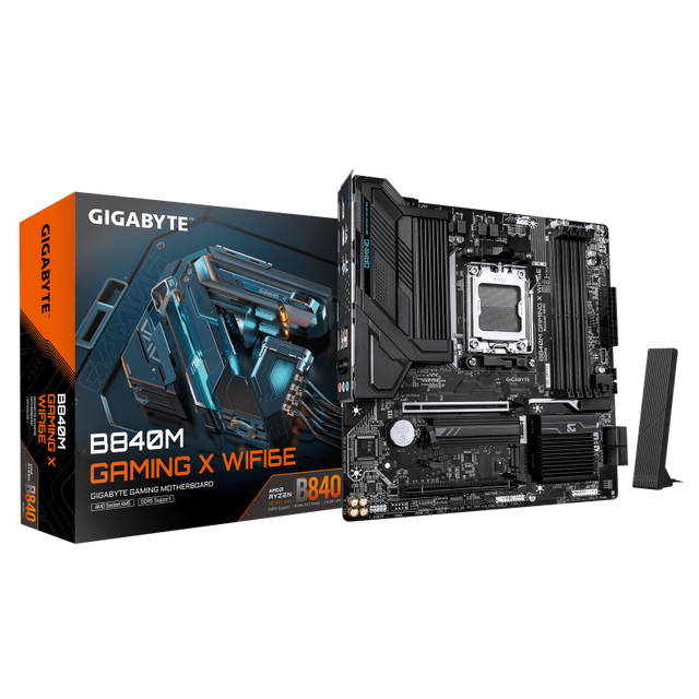 Placa de baza Gigabyte B840M Gaming X WIFI6E, Socket AM5, DDR5, Micro-ATX
