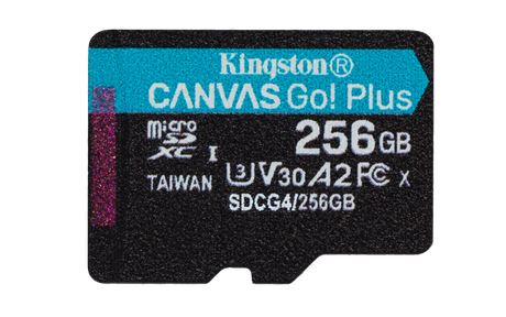 Card de Memorie MicroSDXC Kingston,256GB,Canvas GO Plus,Fara Adaptor