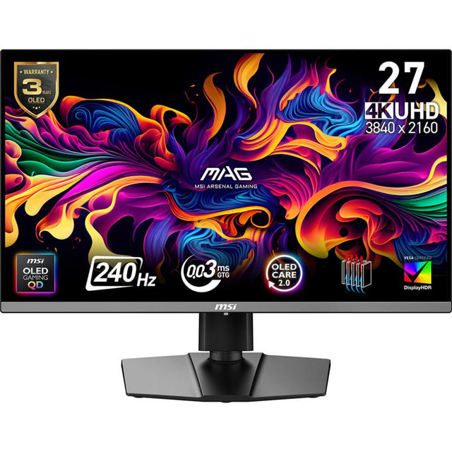 Monitor Consumer MSI MAG 272UP QD-OLED X24, 26.5", 3840 x 2160 pixeli, Black, 2 ani Garantie