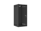 Dulap rack 10" perete 12U / 280x310 (flat pack) cu ușă din sticlă, negru