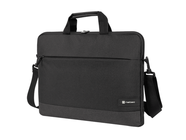 Geanta laptop Natec Goa, compatibilitate dimensiune laptop 15.6", 1 compartiment, material Polyester 300D, negru