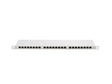 Patch panel 24 porturi 0,5U 19" Cat.6 FTP cu organizator cabluri, ecranat, gri