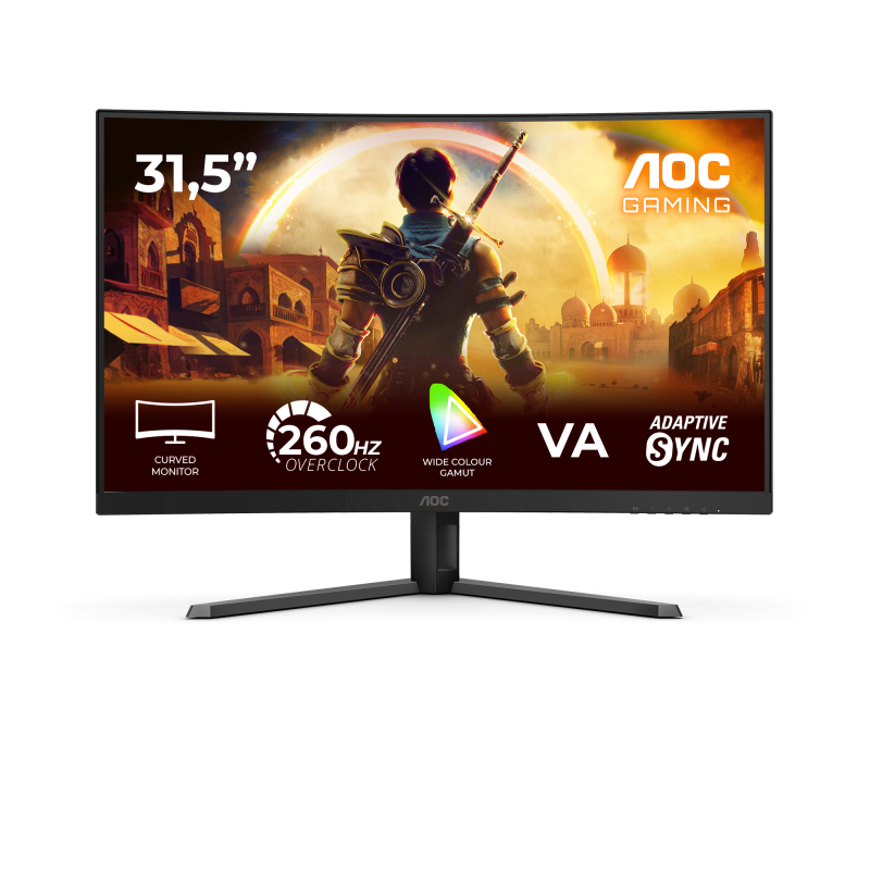 Monitor Gaming AOC C32G42ZE, 31.5", 1920 x 1080 pixeli, Black, Red, 3 ani Garantie