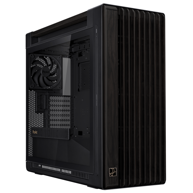 Carcasa ASUS ProArt PA602 Wood Edition, RGB, Mid Tower, Black