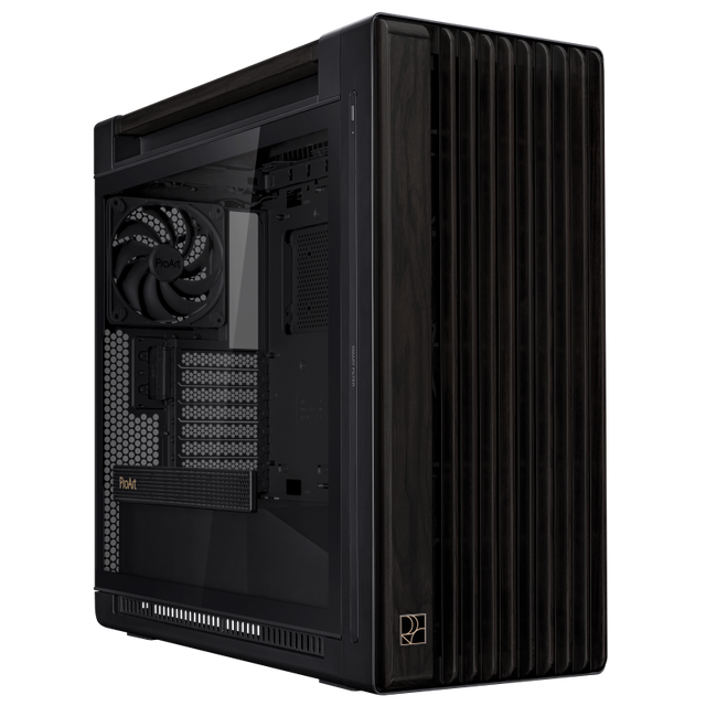 Carcasa ASUS ProArt PA602 Wood Edition, RGB, Mid Tower, Black