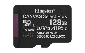 Card de Memorie MicroSDXC Kingston,128GB,Canvas Select Plus,Fara Adaptor