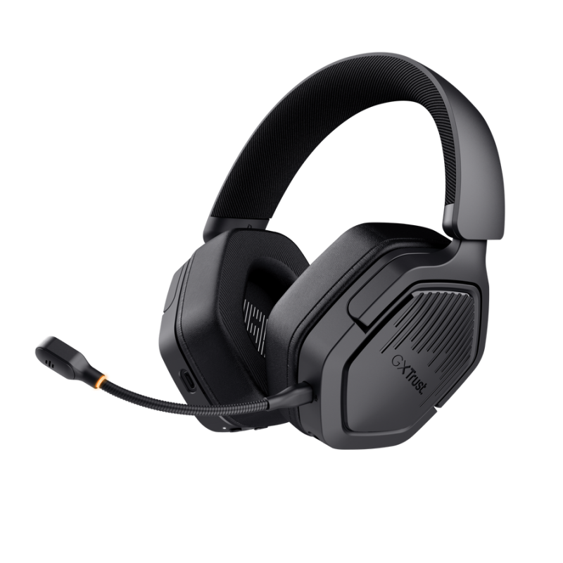 Casti wireless Trust GXT 493PS Carus, frecventa raspuns 20 Hz, 20.000 Hz, nivel sunet 103dB, sunet stereo, microfon inclus, compatibile cu PS4, PS5, Nintendo Switch, negru