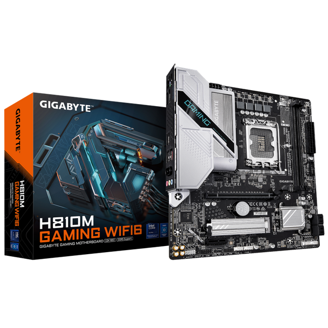 Placa de baza Gigabyte H810M GAMING WIFI6, LGA 1851, DDR5, Micro-ATX