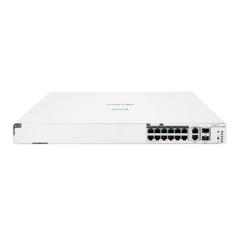 HPE Networking Instant On Switch 8p Gigabit CL4 4p SR2.5G CL6 PoE 2p 10GBT 2p SFP+ 480W 1960