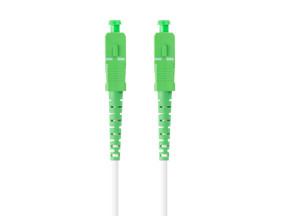 Patch cord fibră SM SC/APC-SC/APC simplex 25 m LSZH G657A2 3,0 mm alb