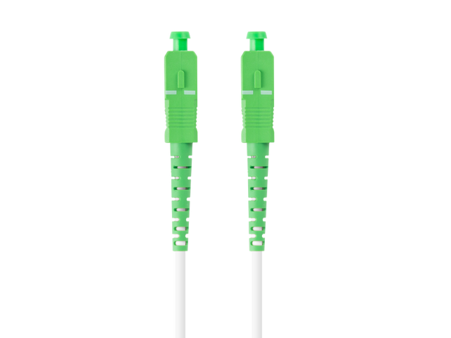 Patch cord fibră SM SC/APC-SC/APC simplex 25 m LSZH G657A2 3,0 mm alb