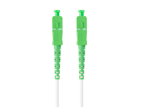 Patch cord fibră SM SC/APC-SC/APC simplex 30 m LSZH G657A2 3,0 mm alb