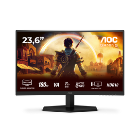 Monitor Gaming AOC C24G42E, 23.6", 1920 x 1080 pixeli, Black, Red, 3 ani Garantie