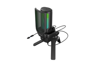 Microfon Genesis Radium 250, tip Condenser, model cardioid, suport fix, conectivitate USB-C, raspuns in frecventa 50 - 16.000 Hz, sensibilitate 40 dB, lungime cablu 200 cm, negru