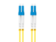 Patch cord fibră SM LC/UPC-LC/UPC duplex 5 m LSZH G657A1 3,0 mm galben