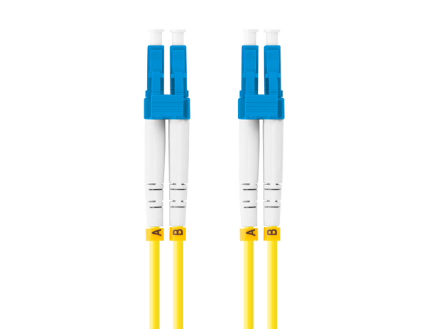 Patch cord fibră SM LC/UPC-LC/UPC duplex 1 m LSZH G657A1 3,0 mm galben