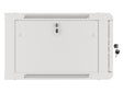 Dulap rack de perete 19", 6U, 600x600 mm, usa din sticla, gri, V2