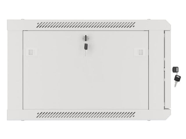 Dulap rack de perete 19", 6U, 600x600 mm, usa din sticla, gri, V2