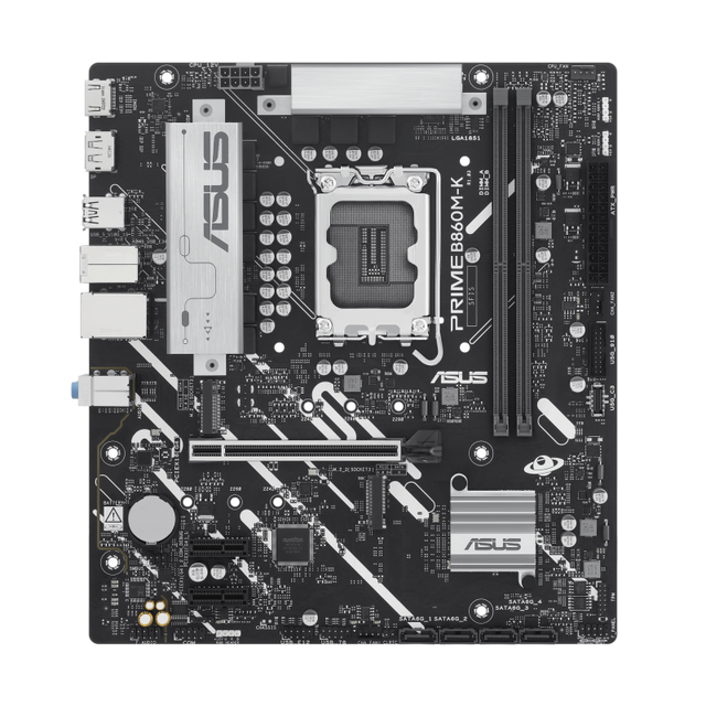 Placa de Baza ASUS PRIME B860M-K LGA1851, 2x DDR5, 1x DP 1x HDMI, 1x PCIE 4.0 x16 2x PCIE 4.0 x1, 2x M.2, 4x SATA 6GB/s, mATX