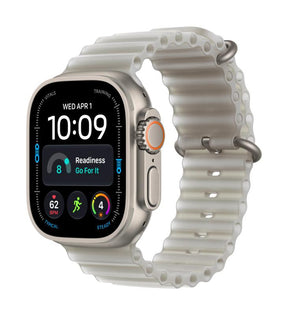 Apple Watch Ultra 4 GPS + Cellular 49mm Natural Titanium Case with Translucent Grey Ocean Band