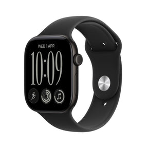 Apple Watch Series 12 GPS + Cellular 42mm Black Aluminium Case with Black Sport Band - S/M