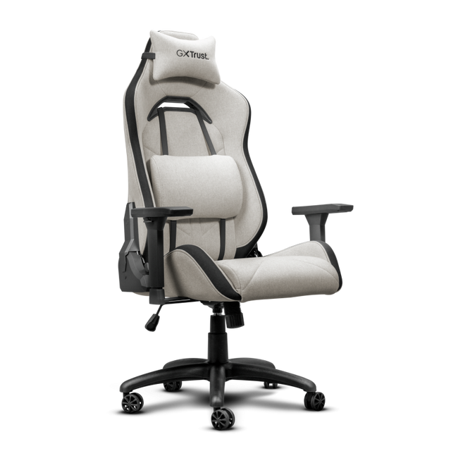 Scaun gaming Trust GXT 723B Ruya Comfortable, 5 roti, ridicare pe gaz clasa 4, adjustabil pe inaltime, material elastic fabric, greutate maxima suportata 150 kg, negru