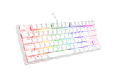 Tastatura gaming mecanica cu fir Genesis Thor 303 TKL, iluminare RGB, switch Linear, switch model Outemu Pitch Silent, numar taste 87, 11 butoane multimedia, lungime cablu 1.8m, dimensiuni 355 x 136 x 36 mm ,alb
