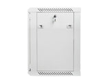 Dulap rack 19" perete 12U / 600x450 (flat pack) cu ușă din sticlă, gri  V2