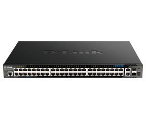 Switch D-Link DGS-1520-52MP, 48 porturi Gigabit, 2 porturi SFP+, Capacity 80Gbps, 16K MAC, 17" Rackmount, 1*fan