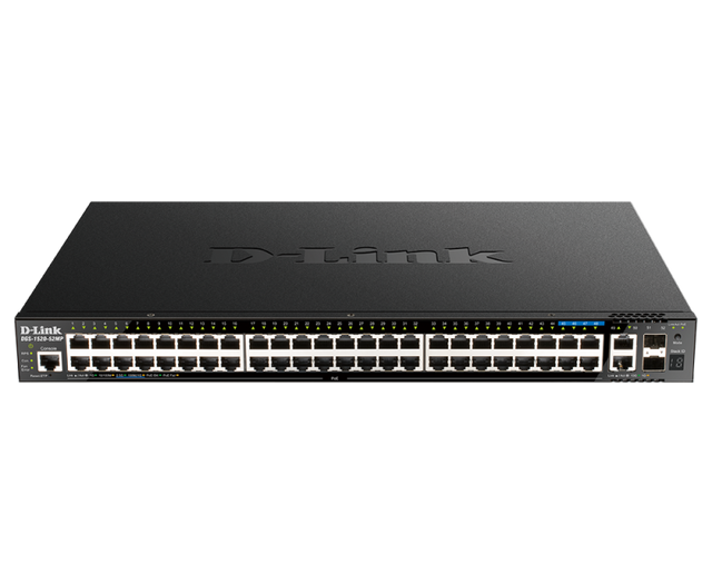Switch D-Link DGS-1520-52MP, 48 porturi Gigabit, 2 porturi SFP+, Capacity 80Gbps, 16K MAC, 17" Rackmount, 1*fan