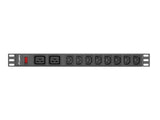 Unitate distributie alimentare PDU 19", 1U, 16A, 2 prize C19 si 8 prize IEC C13, negru, C20