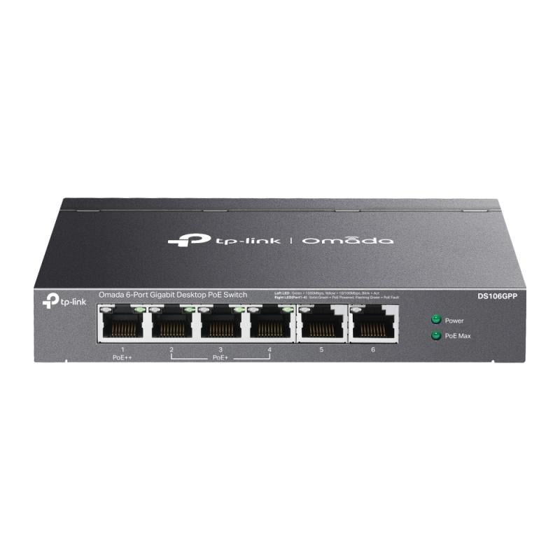 Switch TP-Link DS106GPP, Gigabit, 6, Nu