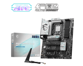 Placa de Baza MSI B860 GAMING PLUS WIFI LGA1851, 4x DDR5, 1x HDMI 1x DP 1x Type-C DP, 4x PCIE x16, 3x M.2, 4x SATA 6GB/s, ATX