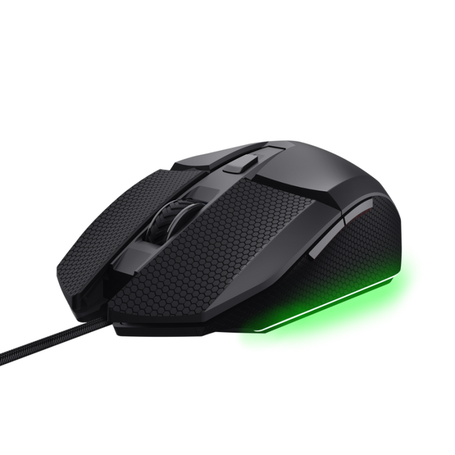 Mouse cu fir Trust GXT 121 Felox+, interfata USB-A, rezoluti 10000 DPI, iluminare, negru