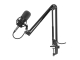 Microfon Genesis Radium 300 STUDIO XLR, tip electret condenser, model cardioid, suport fix, conectivitate Mini Jack 3.5 mm, XLR, , raspuns in frecventa 630 - 16000 Hz, sensibilitate -38 dB, lungime cablu 250 cm, negru