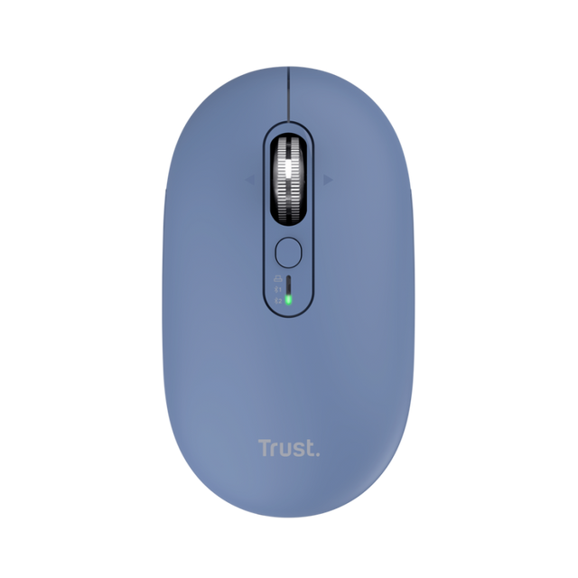 Mouse wireless Trust Seron Hyperscroll, 7 butoane, rezolutie maxima 3200 DPI, albastru