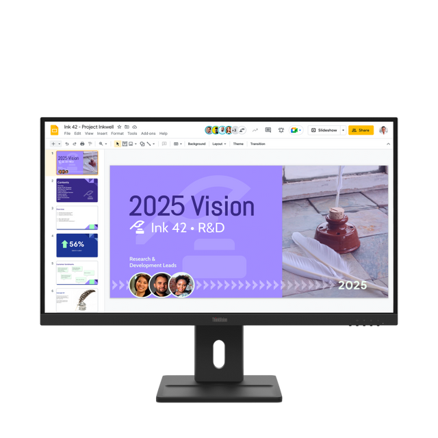 Monitor Commercial Lenovo ThinkVision E27Q-40, 27", 2560 x 1440 pixeli, Black, 3 ani garantie
