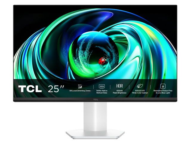Monitor Gaming QD-Mini LED TCL 25G54, 24.5", Full HD (1920x1080), 144Hz, 5ms, HDR450, HDMI, VGA, Jack