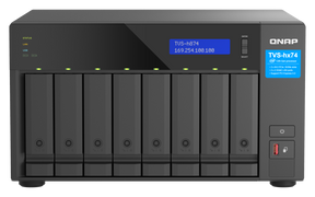 NAS QNAP H874 8-Bay, CPU Intel® Core™ i7 12-core 20-thread Processor, RAM 32GB (2x 16GB) DDR4 SODIMM (Max. 64GB), 8 x 2.5"/3.5" SATA 6Gbps + 2 x M.2 2280 NVMe HDD (neincluse),  LAN: 2 x 2.5GbE (2.5G/1G/100M/10M), Tower, Single PSU, 350W, garantie 3 ani